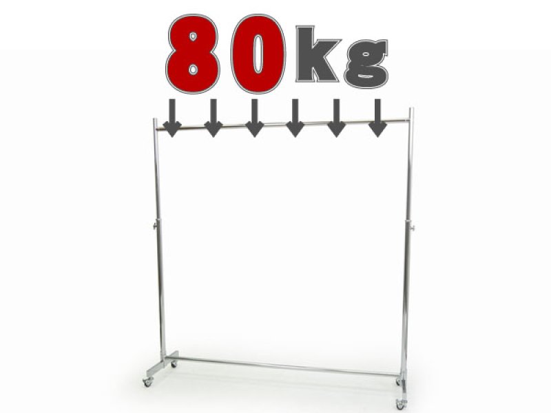 画像3: 【送料無料】耐荷量80kg以上 プロ仕様でグラつかない 頑丈な150cm幅 高品質で低価格! 業務用 ハンガーラック 美しいスチールハンガーラック ストロンガー パイプハンガー おしゃれ