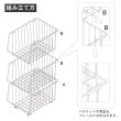 画像16: スタイリッシュなワイヤーバスケットワゴン ４段 積み重ね可能 モダンデザイン 強度・耐久性の高いスチール製のキャスターワゴン ショップ用什器 (16)