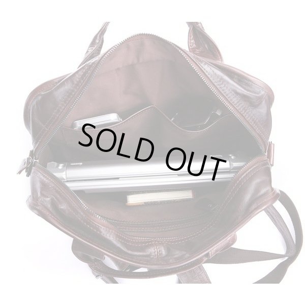 画像4: ビジネスバッグ メンズ 牛革 3ウェイ ブラウンレザー (4)