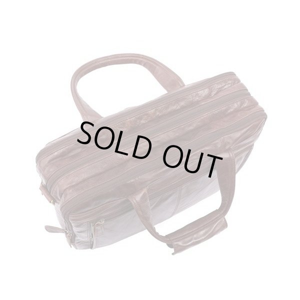 画像4: ビジネスバッグ 牛革 メンズ 軽量 2ウェイ 柔らかレザー ブラウン 収納たくさん (4)