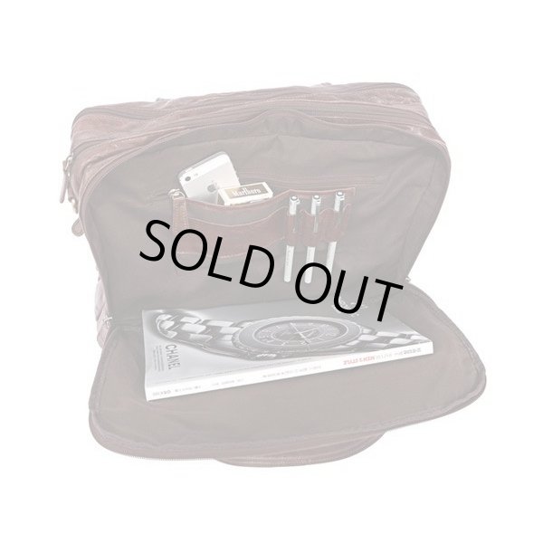 画像5: ビジネスバッグ 牛革 メンズ 軽量 2ウェイ 柔らかレザー ブラウン 収納たくさん (5)