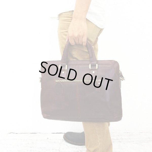 画像2: ショルダーバック メンズバッグ 本革鞄 軽量　薄いビジネスバッグ 男性用鞄 革バッグ (2)