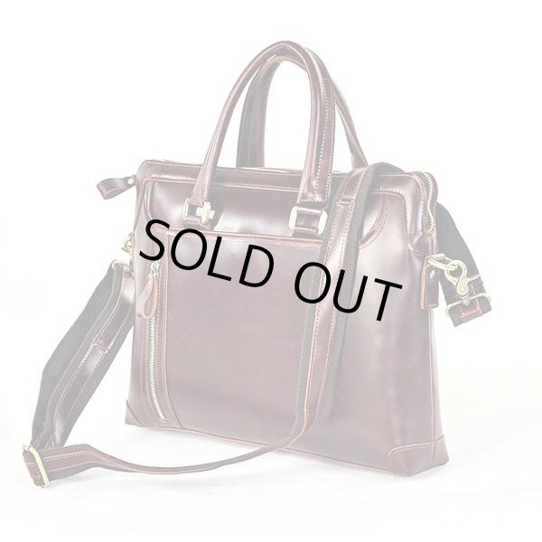 画像3: ショルダーバック メンズバッグ 本革鞄 軽量　薄いビジネスバッグ 男性用鞄 革バッグ (3)