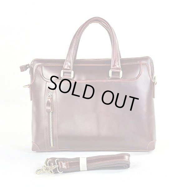 画像4: ショルダーバック メンズバッグ 本革鞄 軽量　薄いビジネスバッグ 男性用鞄 革バッグ (4)