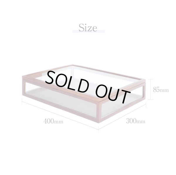 画像10: 木製5面ガラス コレクションケース ダークブラウン (10)