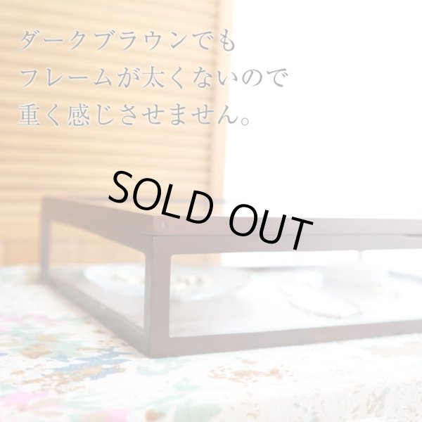 画像9: 木製5面ガラス コレクションケース ダークブラウン (9)