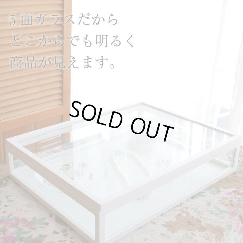 画像5: 木製5面ガラス　コレクションケース　ホワイト (5)