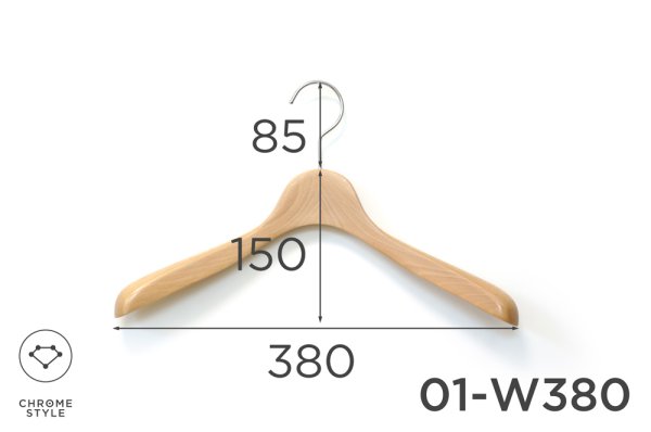 画像4: 上質なスーツのためのトップスハンガー 幅380mm (4)