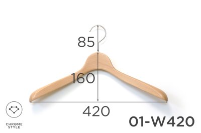 画像2: 上質なスーツのためのトップスハンガー　幅420mm