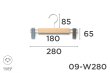 画像2: 上質なズボン・スカートのための木製ボトムハンガー　幅280mm (2)