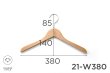 画像3: 上質なシャツのための薄平型トップスハンガー　幅380mm (3)