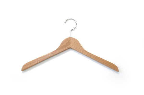 画像2: 上質なシャツのための薄平型トップスハンガー 幅420mm (2)