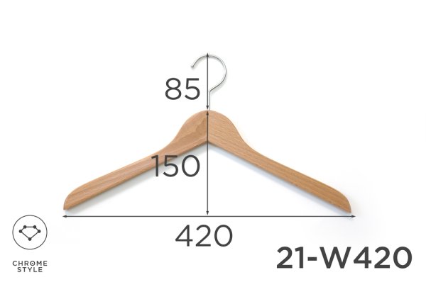画像4: 上質なシャツのための薄平型トップスハンガー 幅420mm (4)