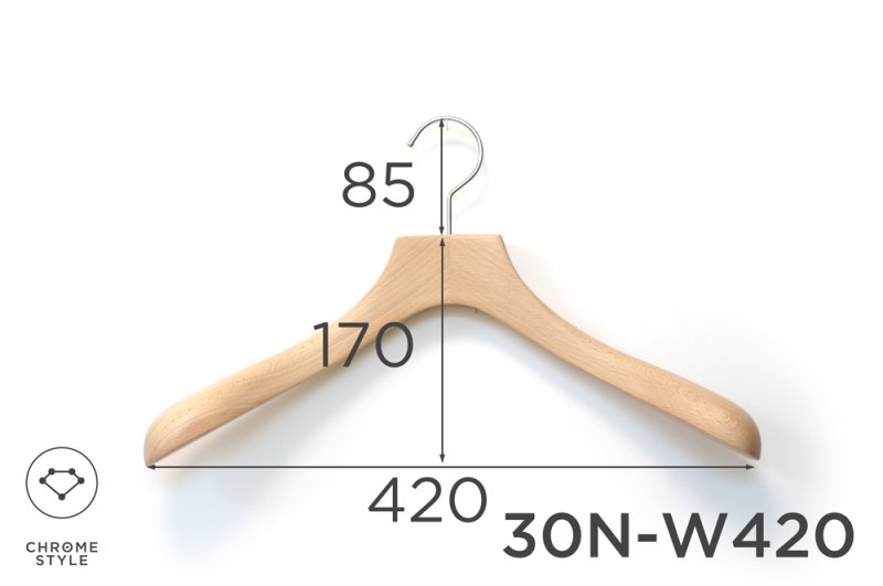 画像4: 社長・重役のためのトップスハンガー 幅420ミリ (4)