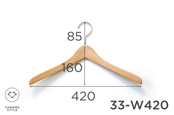 画像4: 上質なシャツのための薄型湾曲トップスハンガー 幅420mm (4)