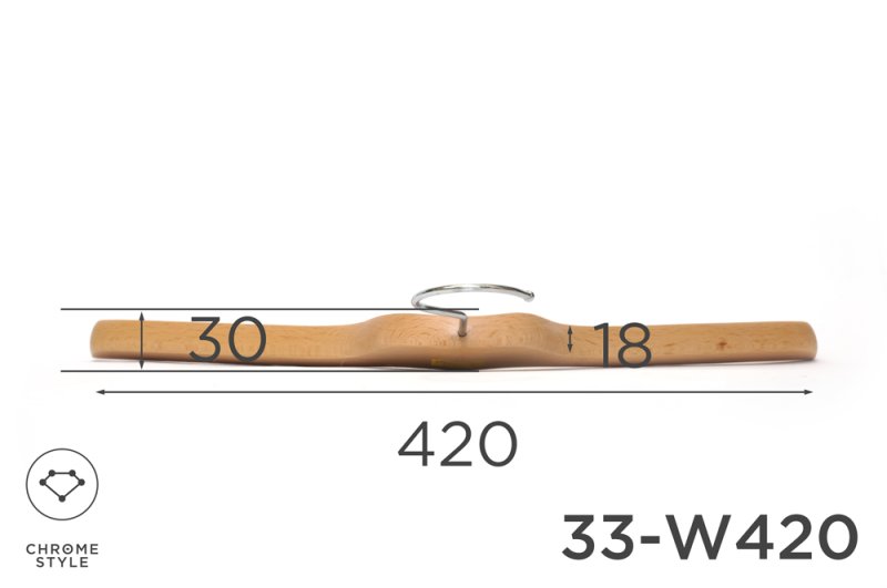 画像3: 上質なシャツのための薄型湾曲トップスハンガー 幅420mm