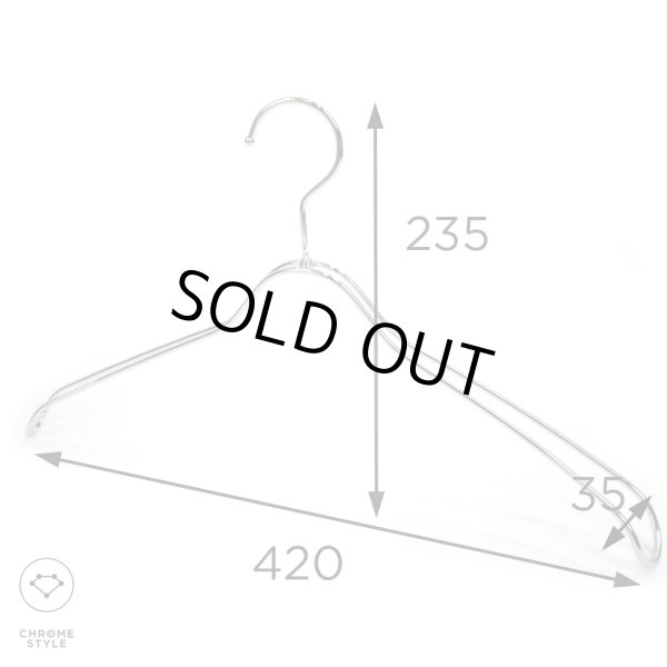 画像2: 3Dワイヤーハンガー　クロームメッキ　メンズ　5本セット　メンズ/レディース (2)