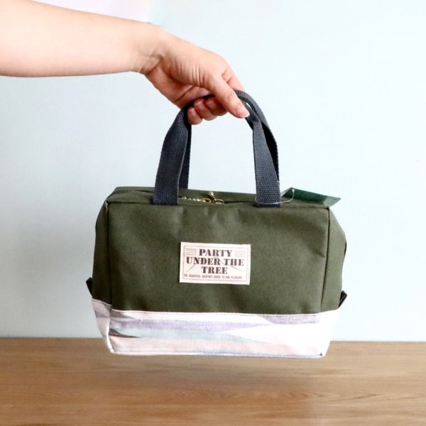 画像2: 保冷・保温アルミシートランチバッグ　織り柄 (2)