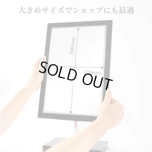 画像2: 木製卓上スクエアミラー ブラック (2)