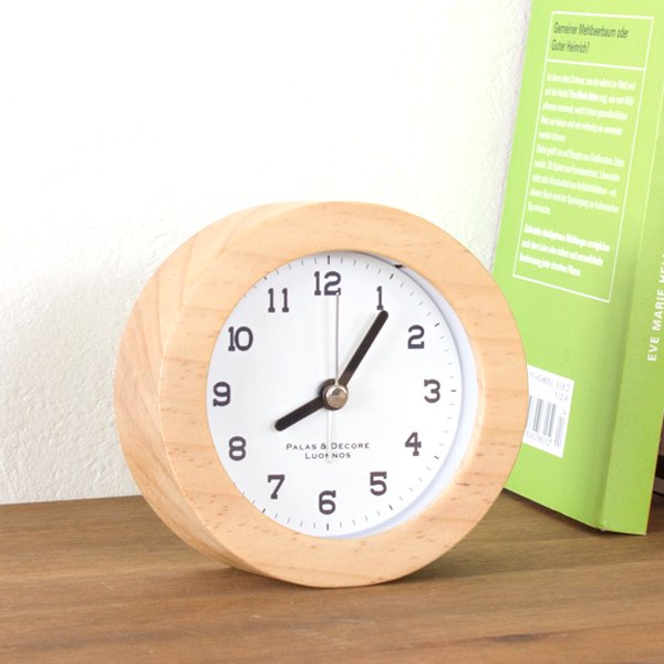 画像4: シンプルなウッドアラームクロック (4)