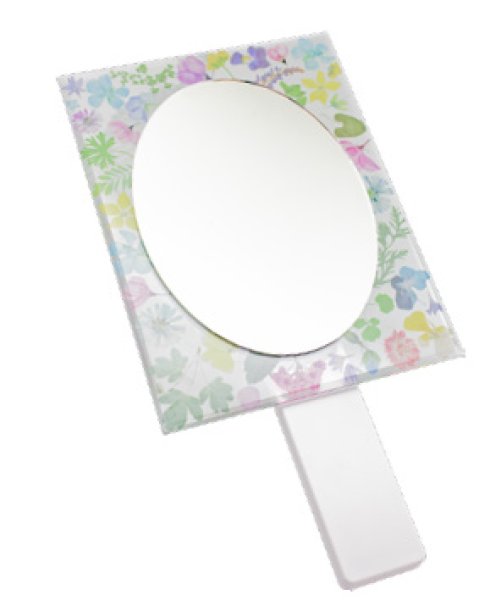 画像2: 女性らしい押し花風 3WAY花柄ミラー　フローラルフレーム (2)