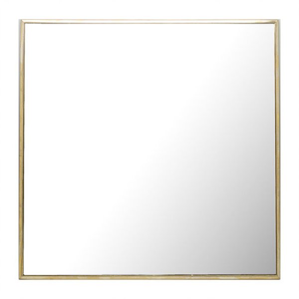 画像1: 【縦横両用】真鍮ミラー 壁掛けミラー ウォールミラー W400×H400 正方形 (1)