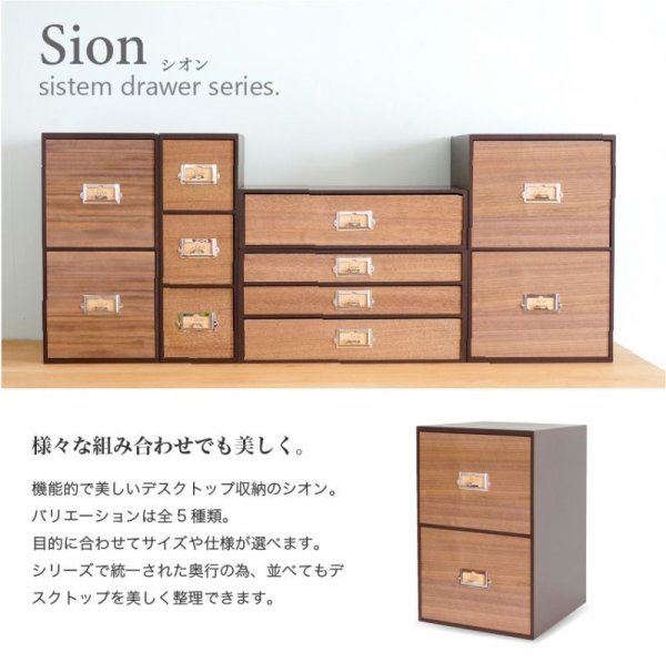 画像3: 【卓上収納】レトロモダンなデザインのシオンシステム収納　ブラウン　DVD収納　デスクトップ収納　おしゃれ　インテリア (3)