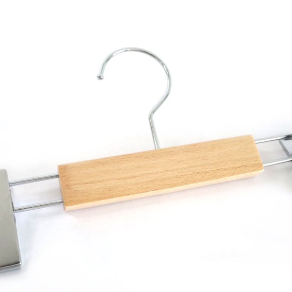 画像8: 【5本セット】天然木クリップボトムハンガー　幅300mm (8)