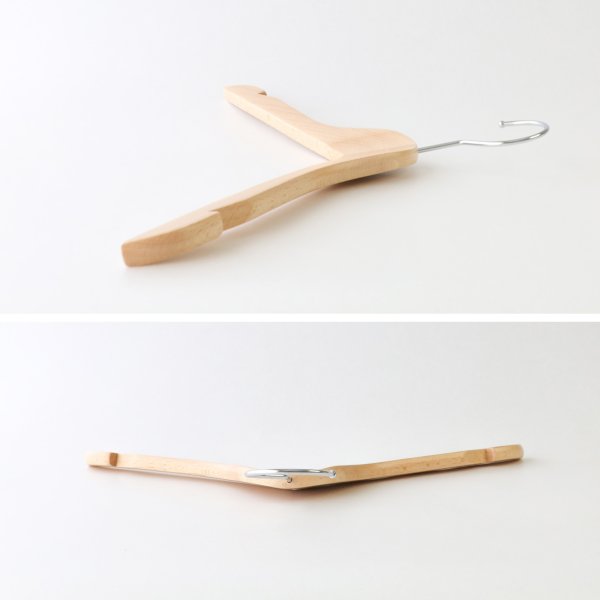 画像4: 【5本セット】 スリット付きキャミソールレディース木製ハンガー 幅380 (4)