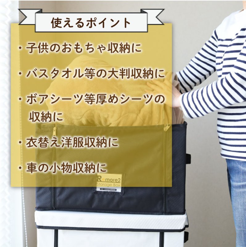 画像4: フタ付き収納ボックス　Lサイズ　重ねて使えるリモアストレージボックス　RSB2-03L (4)