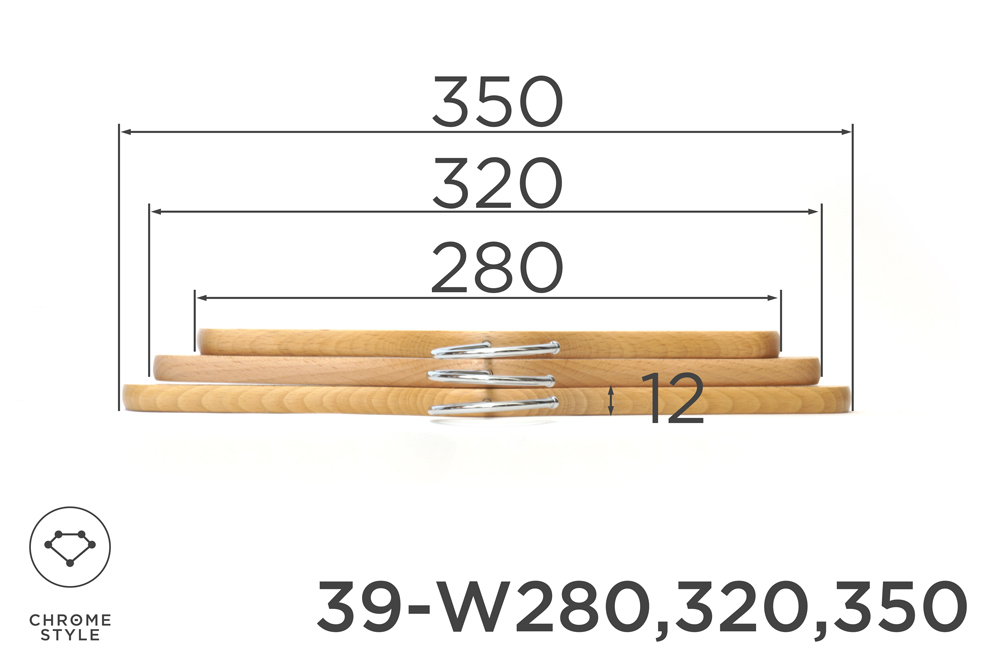 キッズのための極薄・平型木製ハンガー　幅320mm