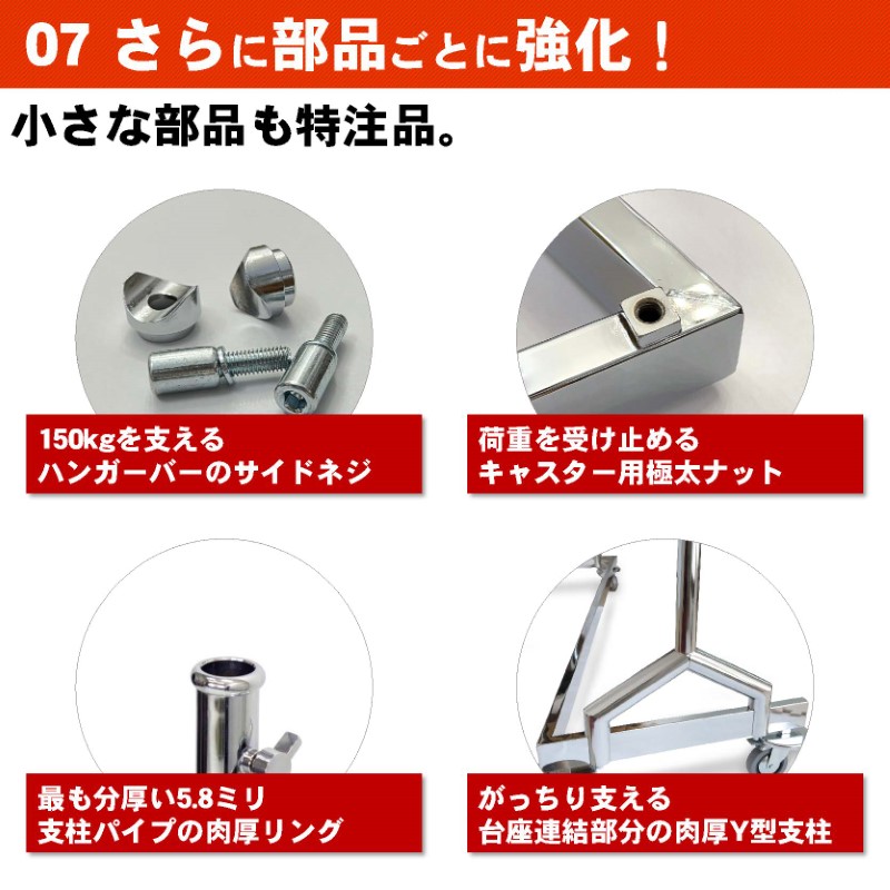 小さな部品も特注品で開発し強度を高めます。